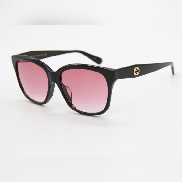 NEW GUCCI GG0800SA 002 BLACK RED CAT EYE SUNGLASSES GUCCI - Picture 9 of 13